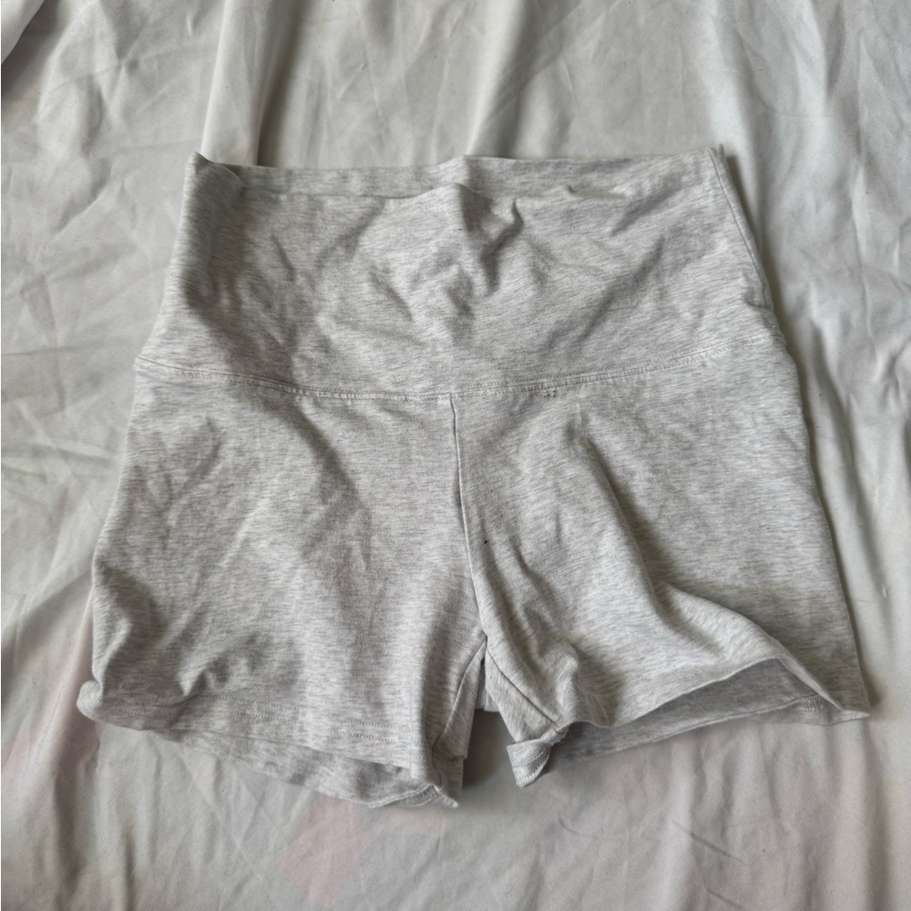TNA High Waist Gray Athletic Shorts